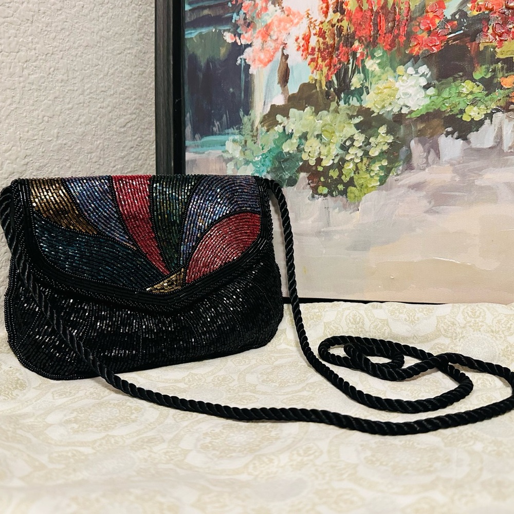 💕Elegant Multicolor Beaded Shoulder Bag 💕😻